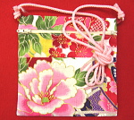金彩牡丹と桜の柄　義若オリジナル　お祭り！和柄ポシェット！